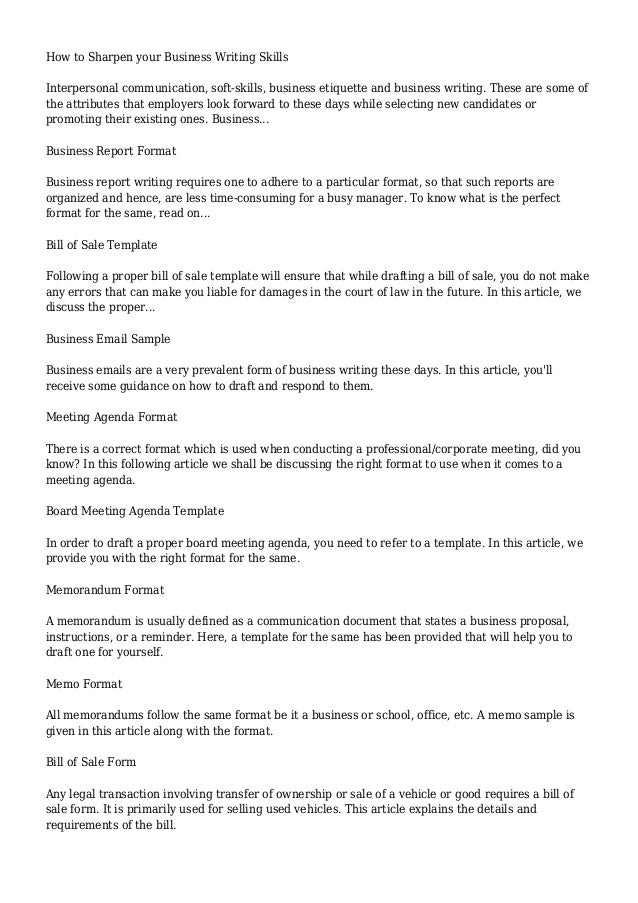 bill writing template