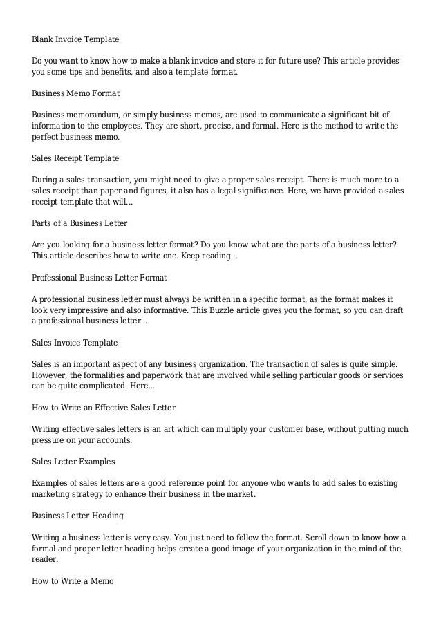 business writing buzzle com how to write a business invoice