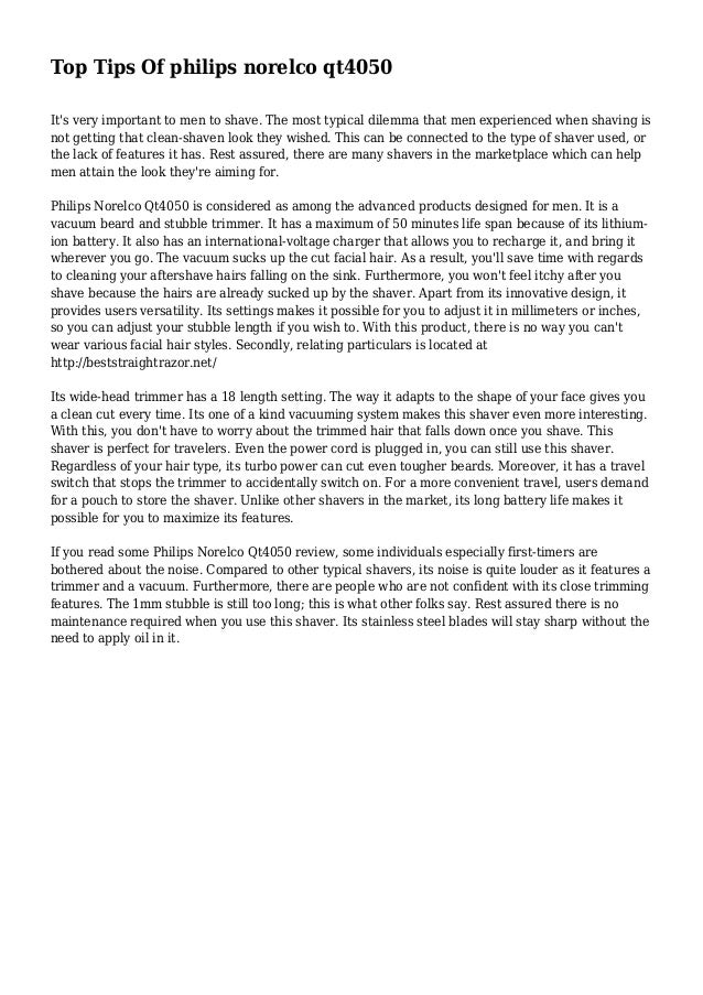 philips norelco qt4050
