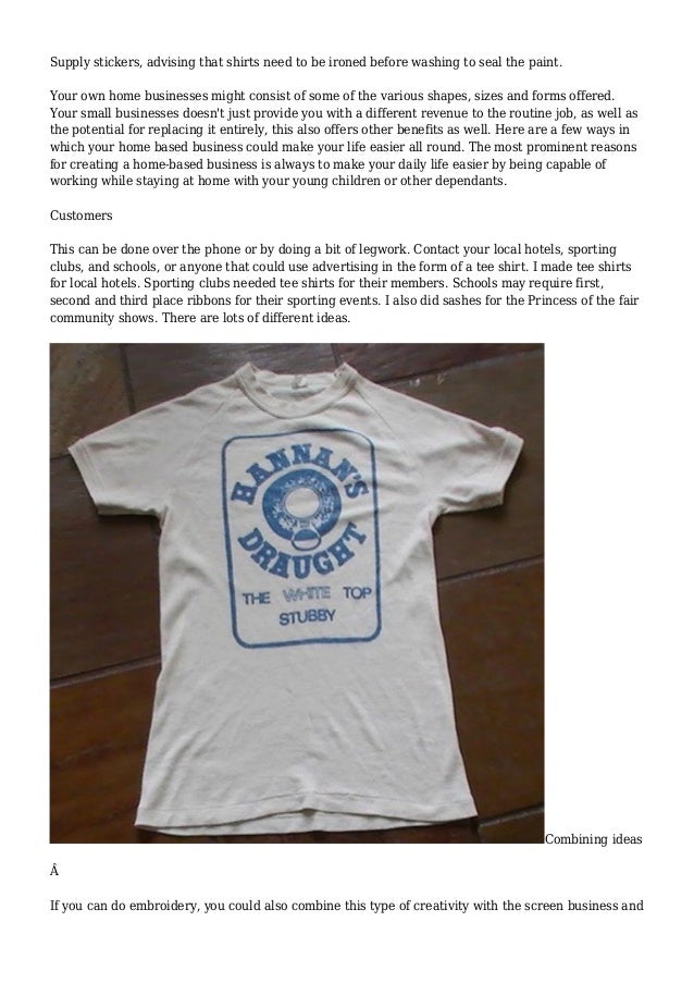how to start your own silk screening business