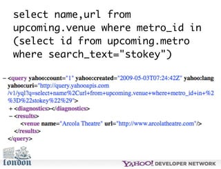 Open Hack London - Introduction to YQL