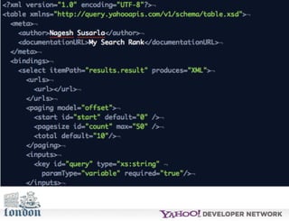 Open Hack London - Introduction to YQL