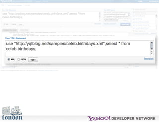 Open Hack London - Introduction to YQL