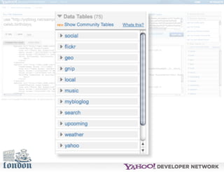 Open Hack London - Introduction to YQL