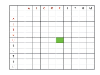 A L G O R I T H M
A
L
T
R
U
I
S
T
I
C
 