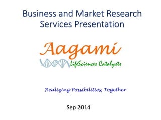 Sep 2014 
Realizing Possibilities, TogetherBusiness and Market Research Services Presentation  