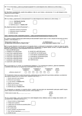 Cuestionario encuesta COES, primera parte
