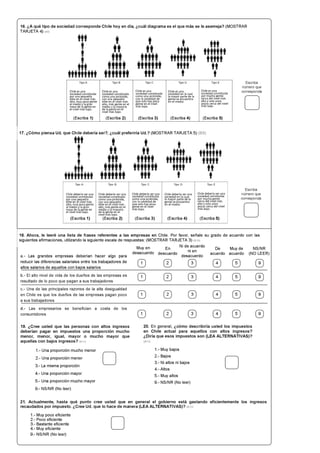 Cuestionario encuesta COES, primera parte