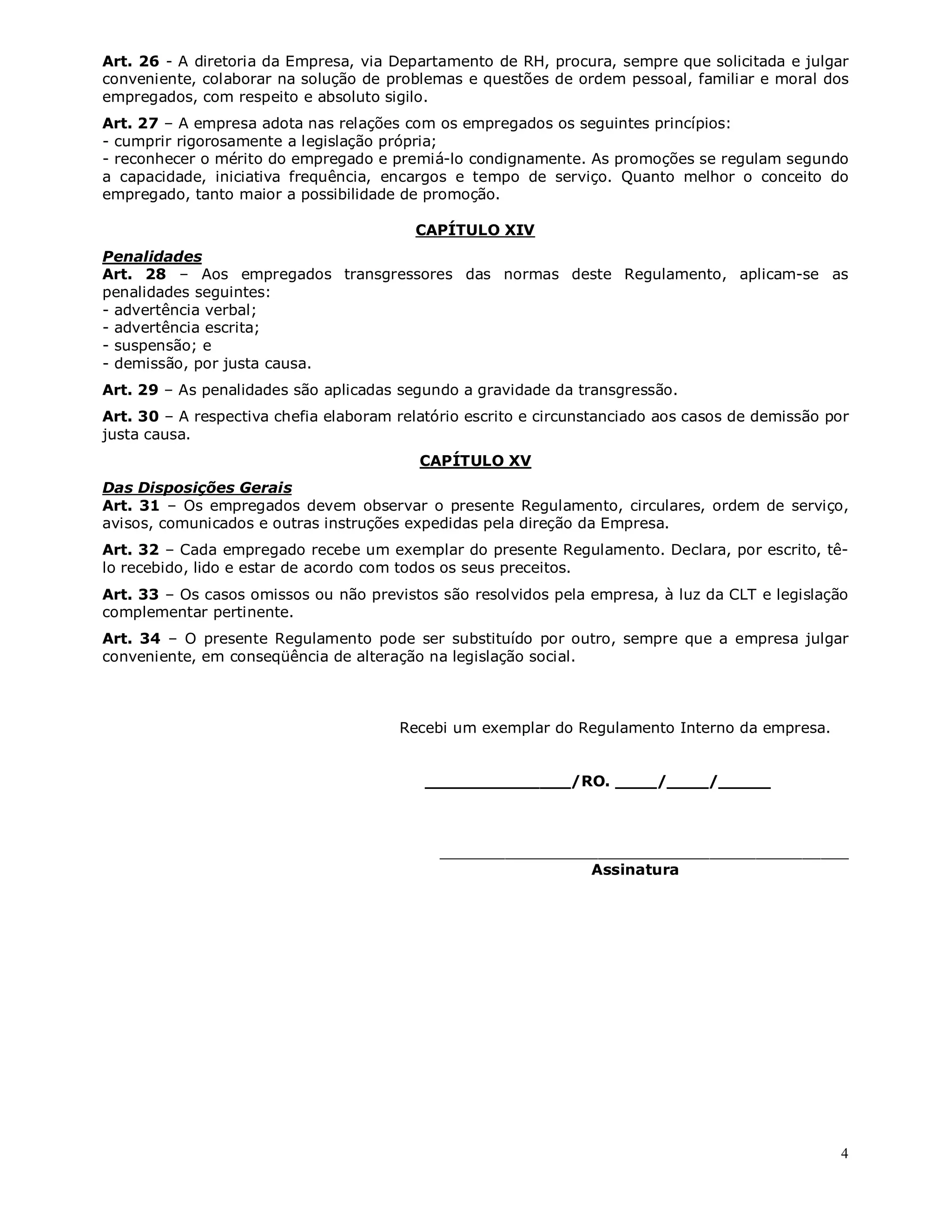 regimento interno - modelo padrão | PDF