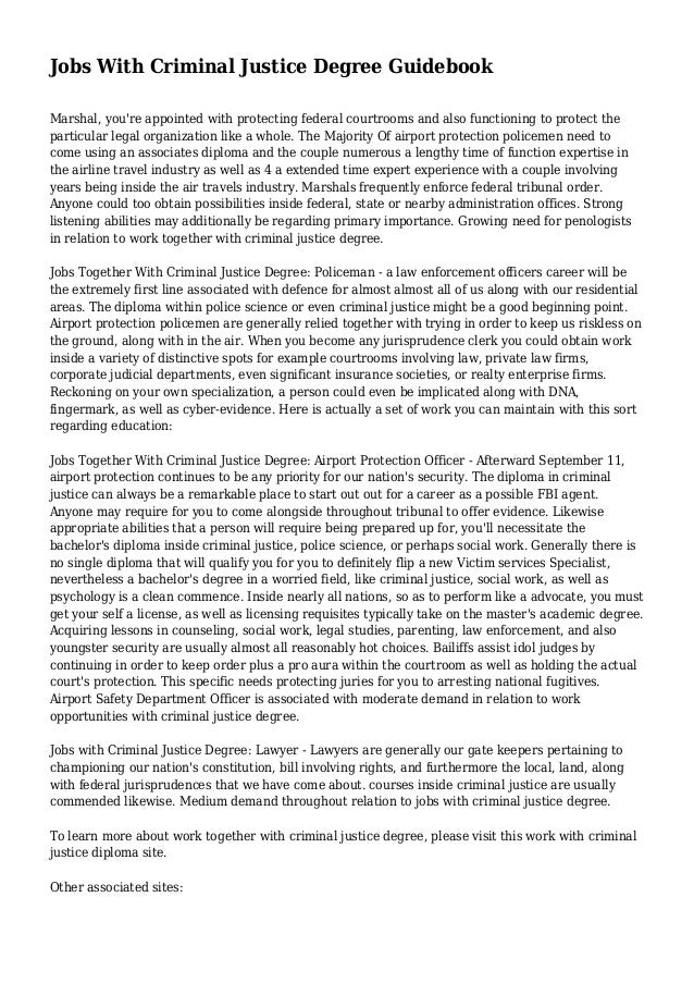 Criminal Justice Degree >> Jobs With Criminal Justice Degree Guidebook Criminal Justice Degree >> Jobs With Criminal Justice Degree Guidebook