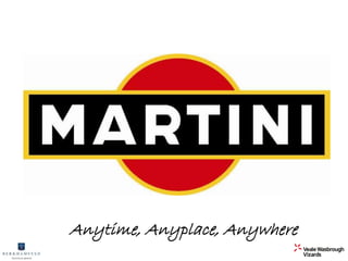Martini 
Anytime, Anyplace, Anywhere 
 