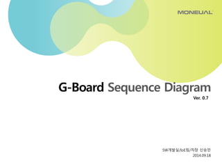 G-Board Sequence Diagram
SW개발실/IoE팀/차장 신승민
2014.09.18
Ver. 0.7
 