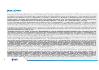 2 
Disclaimer 
This presentation has been prepared by AEGON Hypotheken B.V. (“AEGON” or the “Company”). For the purposes of this disclaimer, Deutsche Bank AG, HSBC Bank plc, ING Bank N.V., J.P. Morgan, Coöperatieve Centrale 
Raiffeisen-Boerenleenbank B.A., trading as Rabobank International and any of their affiliates are referred to collectively as the “Managers”. 
This presentation is a summary of certain proposed terms of an offering of asset backed securities as currently contemplated and has been prepared solely for information purposes in connection with preliminary discussions with 
potential investors in the securities and does not purport to be a complete description of all material terms or of the terms (which may be different from the ones referred to herein) of an offering that may be finally consummated. 
Although the information in this presentation has been obtained from sources which the Company believes to be reliable, neither the Company nor the Managers represent or warrant its accuracy or completeness, and such 
information may be incomplete or condensed. Neither the Company nor the Managers will be responsible for the consequences of reliance upon any opinion or statement contained herein or for any omission. 
In preparing this presentation, the Company has relied upon and assumed, without independent verification, the accuracy and completeness of all information available from various sources. This presentation may be subject to 
variation to the extent that any assumptions contained herein prove to be incorrect, or in the light of future information or developments relating to the transaction or following discussions with relevant transaction parties. No 
assurance can be or is given that the assumptions on which the information is made will prove correct. Information of this kind must be viewed with caution. This presentation is not intended to provide the basis for any evaluation 
of the financial instruments discussed herein. In particular, information in this document regarding any issue of new financial instruments should be regarded as indicative, preliminary and for illustrative purposes only, and 
evaluation of any such financial instruments should be made solely on the basis of information contained in the relevant final documentation when available. 
Any historical information is not indicative of future performance. Opinions and estimates may be changed without notice and involve a number of assumptions which may not prove valid. Average lives of and potential yields on 
any securities cannot be predicted as the actual rate of repayment as well as other relevant factors cannot be determined precisely. No assurance can be or is given that the assumptions on which such information are made will 
prove correct. Information of this kind must be viewed with caution. 
This presentation contains “forward-looking statements”. Such forward-looking statements involve known and unknown risks, uncertainties and other important factors beyond the Company's control that could cause the actual 
results, performance or achievements of the Company to be materially different from future results, performance or achievements expressed or implied by such forward-looking statements. Such forward-looking statements are 
based on numerous assumptions regarding the Company's present and future business strategies and the environment in which the Company will operate in the future. By their nature, forward-looking statements involve risks 
and uncertainties because they relate to events and depend on circumstances that may or may not occur in the future. None of the Company or the Managers accepts any obligation to update the forward-looking statements 
contained herein to reflect actual results, changes in assumptions, or changes in factors affecting these statements. 
This presentation is provided for discussion purposes only; it does not constitute an offer (of any type) or invitation for the sale, purchase, exchange or transfer of any securities, advice or a recommendation to enter into 
transactions hereby contemplated or intended to create any legally binding obligations between the recipient of this information and the Company or the Managers. This presentation does not constitute a prospectus or offering 
document in whole or in part. The structure and facilities described in this presentation are indicative, are meant to develop over time and serve only as examples. 
The recipient of this information acknowledges that neither the Company nor the Managers owe or assume any duty of care or responsibility to the recipient. None of the Company, the Managers or any of their respective 
subsidiaries or any of their respective directors, officers, employees or agents shall have any liability or responsibility whatsoever (in negligence or otherwise) for any loss, damage or other results howsoever arising from any use 
of, or reliance on, this presentation or its contents, or otherwise arising in connection with this presentation. The Company and the Managers therefore disclaim any and all liability relating to this presentation including without 
limitation any express or implied representations or warranties for statements contained in, and omissions from, the information herein. Each Manager is acting solely in the capacity of an arm’s length counterparty and not in the 
capacity of your financial, legal, tax or other adviser or in any fiduciary capacity. The Managers are not recommending or making any representations as to suitability of any securities, nor are the Managers making any 
representation as to the profitability of any financial instrument or economic measure. The type of transaction described in this presentation may not be suitable for you and you should take your own independent professional 
advice in order to assess if this type of transaction is appropriate for you given your circumstances and objectives. 
An investment in this type of transaction may result in the loss of your investment. Note that past performance is not indicative of future results; there is likely to be little or no secondary market for this type of transaction; and 
the Managers do not accept any responsibility for any dealings, including on-selling, between you and any third parties. If after making your own independent assessment, you independently decide you would like to pursue a 
specific transaction in connection with the presentation there will be separate offering or other legal documentation, the terms of which will supersede any indicative and/or summary terms contained in this presentation. 
No representation, warranty or undertaking, express or implied, is made by the Company or any Manager as to and no reliance should be placed on, the fairness, accuracy, adequacy, completeness or correctness of the 
information, the assumptions on which it is based, the opinions, the reasonableness of any projections or forecasts contained herein or any further information supplied, or the suitability of any investment for your purpose. This 
presentation (a) is not to be construed as or relied upon (i) in any manner as legal, tax, regulatory, accounting, investment or any other advice or (ii) as a recommendation or an offer, commitment, solicitation or invitation by the 
Company or the Managers to purchase securities from or sell securities to you, or to underwrite securities, or to extend any credit or like facilities to you, or to conduct any such activity on your behalf and (b) shall not be used in 
substitution for the exercise of independent judgment and each person made aware of the information set-forth hereof shall be responsible for conducting its own investigation and analysis of the information contained herein. 
None of the Company or the Managers accepts any obligation to update or otherwise revise any information contained in this presentation to reflect information that subsequently becomes available after the date hereof. 
 