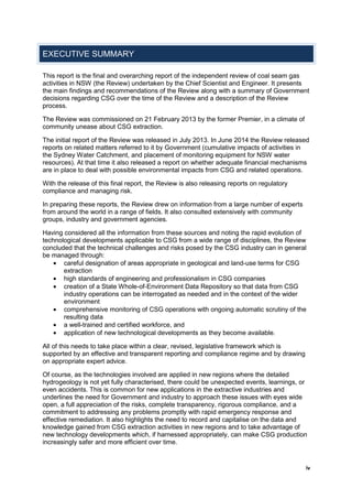 Final Report of the Independent Review of Coal Seam Gas Activities in ...