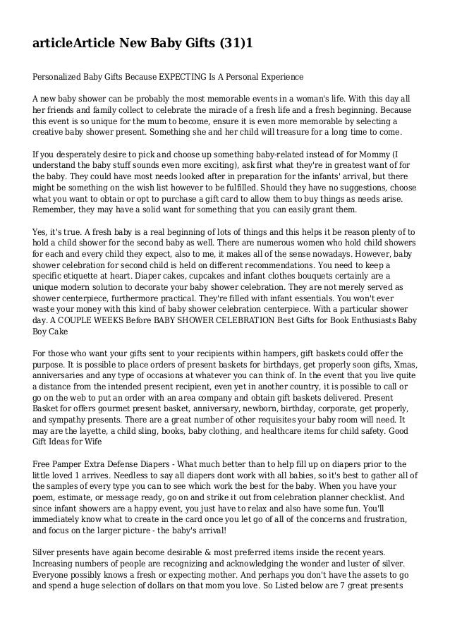memorable baby gifts