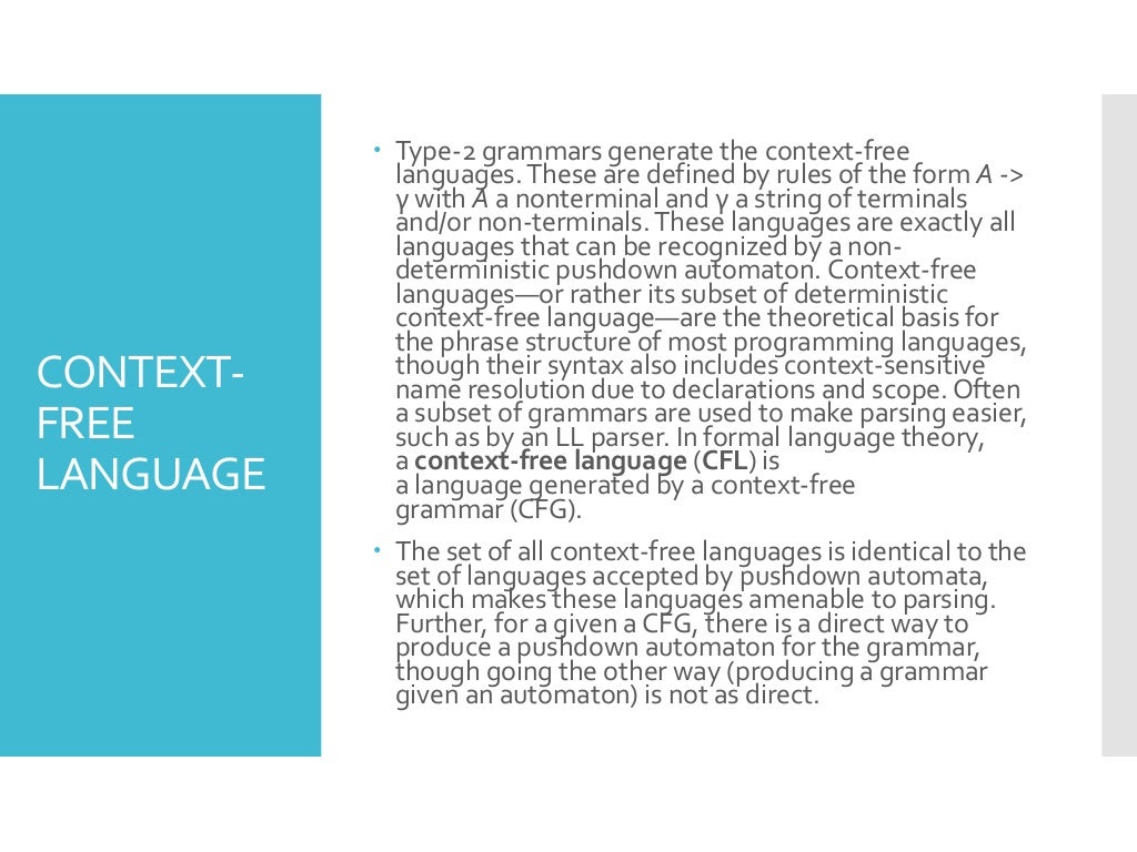 Types Of Language In Theory Of Computation