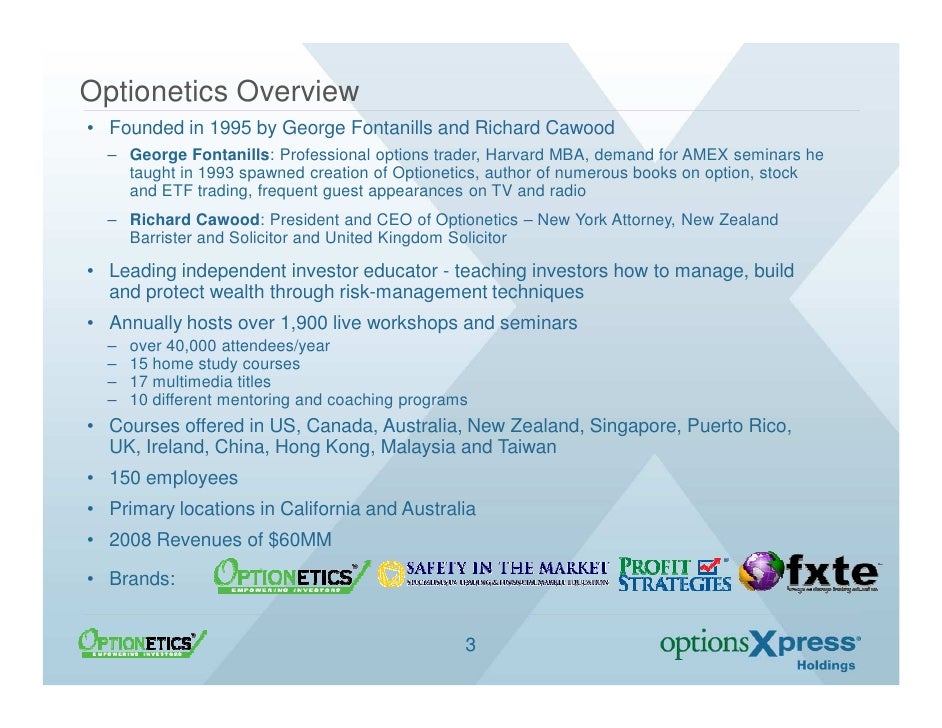 Stock options trading seminar optionetics