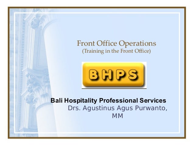14099950 Training Hotel Front Office