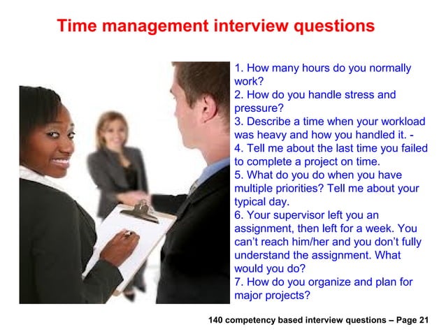 140 competency based interview questions | PPT