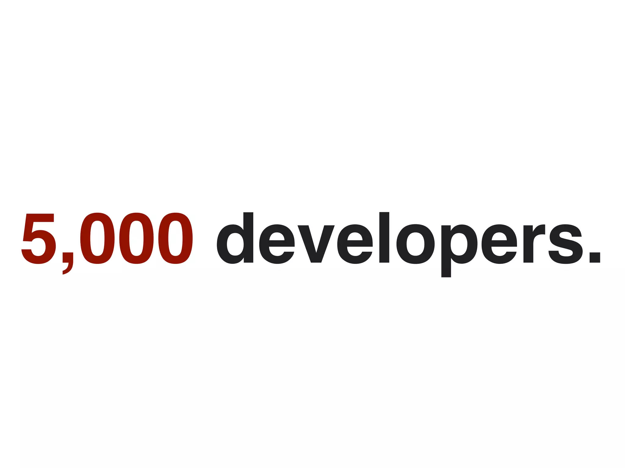 5,000 developers.
 