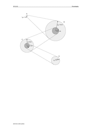 3º E.S.O. Tecnologías 
Ejercicios sobre poleas 
 