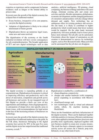 Impact of Digitalization on Work Culture and Employment | PDF