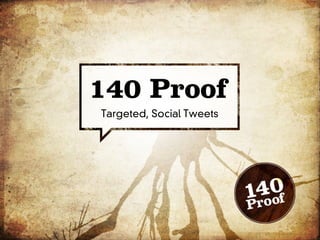 140 Proof
Targeted, Social Tweets
 