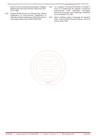 Review on Design and Analysis of Front Bumper | PDF