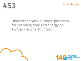 #54
#54
  Twitter is a great equalizer. CEOs,
  gurus, and regular joes all have to
  make the best of 140 characters -
  ...