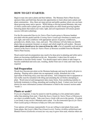 Landscaping with Native Plants of Montana | PDF