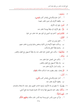 كتاب جمع القراءات العشر الكبرى تلاوة الشيخ أحمد طلبة وإشراف الشيخ يسري عوض وتفريغ الشيخ محمد حسين ويشمل من أول القرآن إلى نهاية الآية 141 من س