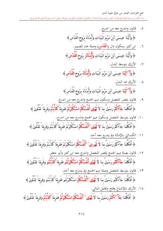 كتاب جمع القراءات العشر الكبرى تلاوة الشيخ أحمد طلبة وإشراف الشيخ يسري عوض وتفريغ الشيخ محمد حسين ويشمل من أول القرآن إلى نهاية الآية 141 من س