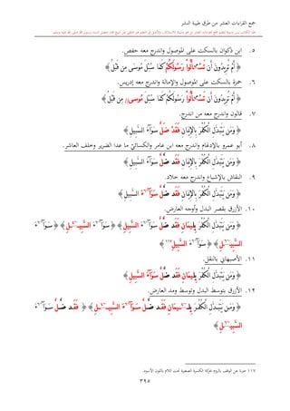 كتاب جمع القراءات العشر الكبرى تلاوة الشيخ أحمد طلبة وإشراف الشيخ يسري عوض وتفريغ الشيخ محمد حسين ويشمل من أول القرآن إلى نهاية الآية 141 من س