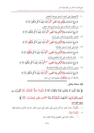 كتاب جمع القراءات العشر الكبرى تلاوة الشيخ أحمد طلبة وإشراف الشيخ يسري عوض وتفريغ الشيخ محمد حسين ويشمل من أول القرآن إلى نهاية الآية 141 من س