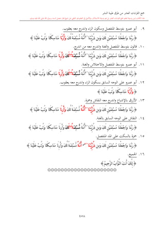 كتاب جمع القراءات العشر الكبرى تلاوة الشيخ أحمد طلبة وإشراف الشيخ يسري عوض وتفريغ الشيخ محمد حسين ويشمل من أول القرآن إلى نهاية الآية 141 من س