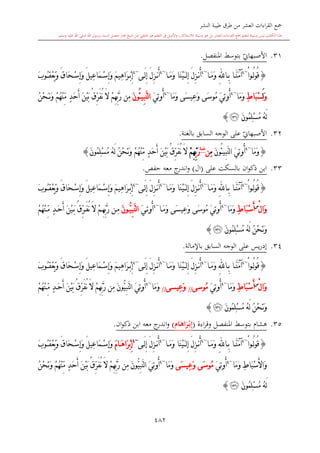 كتاب جمع القراءات العشر الكبرى تلاوة الشيخ أحمد طلبة وإشراف الشيخ يسري عوض وتفريغ الشيخ محمد حسين ويشمل من أول القرآن إلى نهاية الآية 141 من س