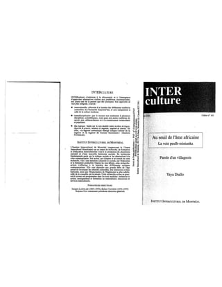 141 au seuil de l’âme africaine. la voie peulh-minianka. y. diallo. (document à télécharger en format pdf, 5,3 mb).