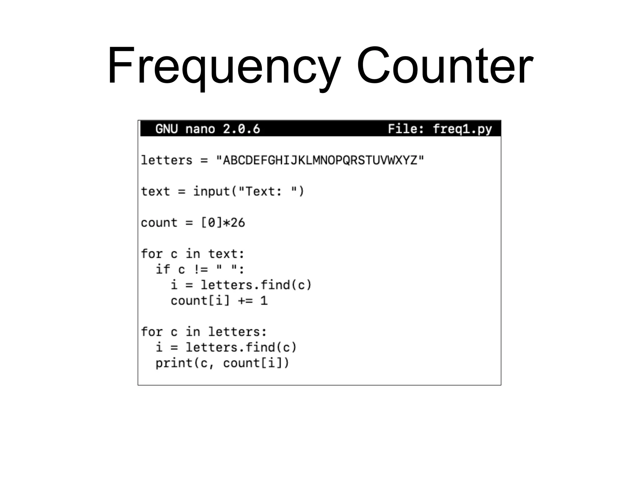 Frequency Counter
 