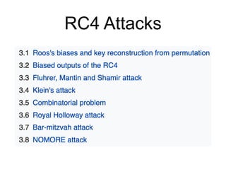 RC4 Attacks
 