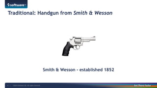 ©2014 Software AG. All rights reserved. 
4 | 
Traditional: Handgun from Smith & Wesson 
Smith & Wesson - established 1852  