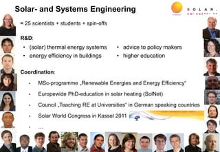 Storages for (solar) heating systems at domestic, community and industrial scales | Klaus Vajen 