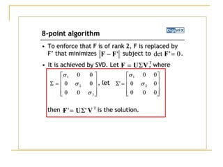 Foundation Matrix Fundamental matrix | PPT