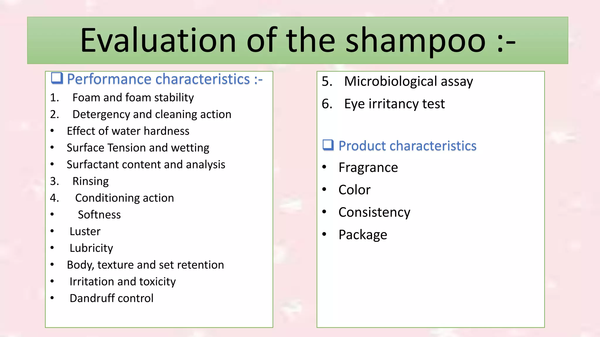 Preparation and formulation of shampoos PPT