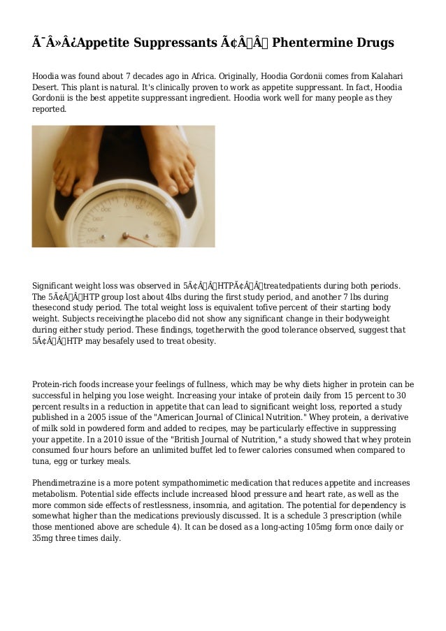 Appetite Suppressants Phentermine Drugs
