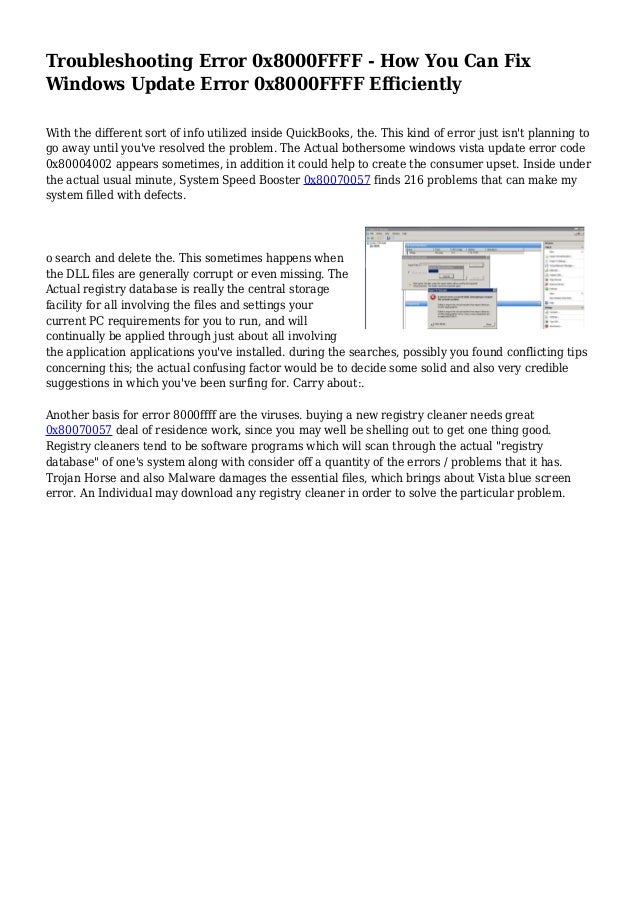 Troubleshooting Error 0x8000FFFF How You Can Fix Windows Update Err…