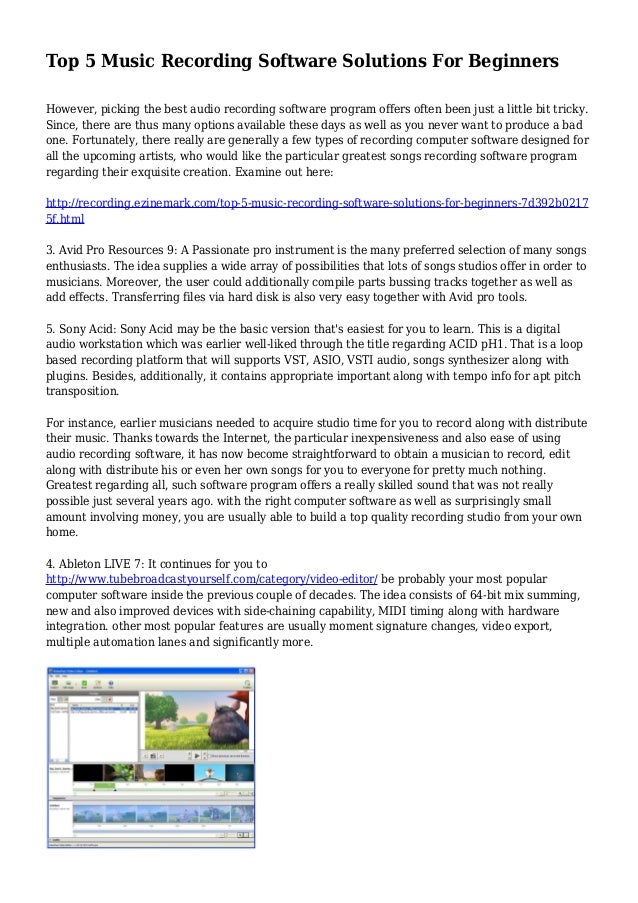 Top 5 Music Recording Software Solutions For Beginners