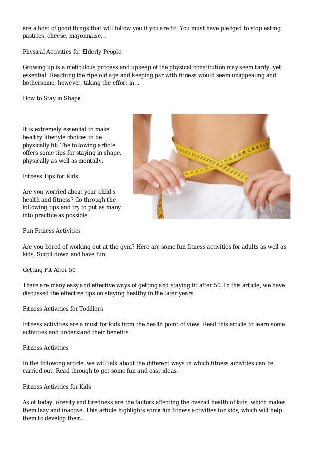 Physical Fitness Articles | Buzzle.com