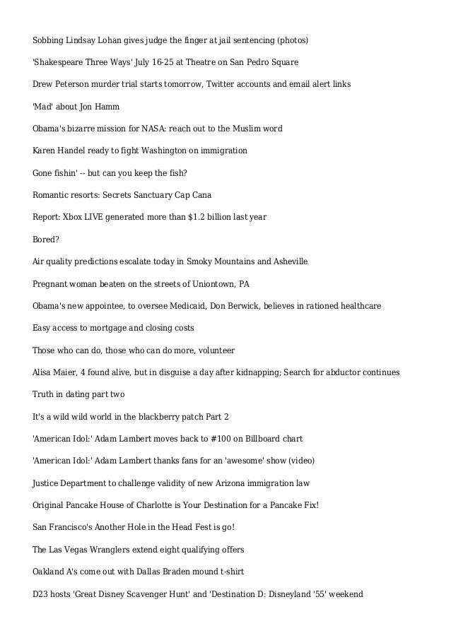 Articles And Reviews For July 7 2010