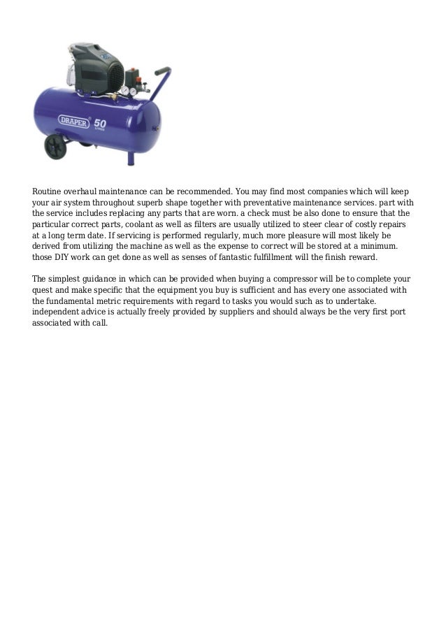How To Service Air Compressor