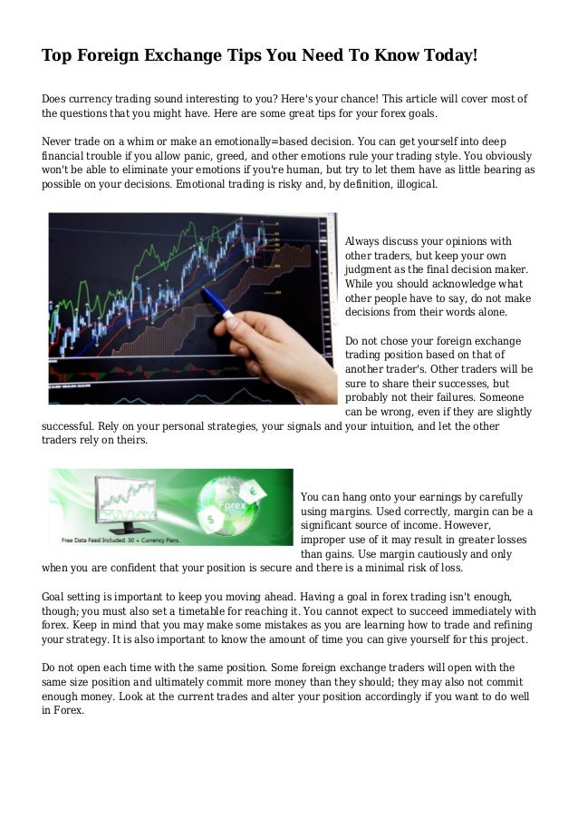 Top Foreign Exchange Tips You Need To Know Today - 
